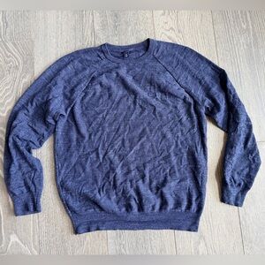 J. Crew Factory Raglan Budded Crewneck Sweater in Nightfall Navy Size Medium